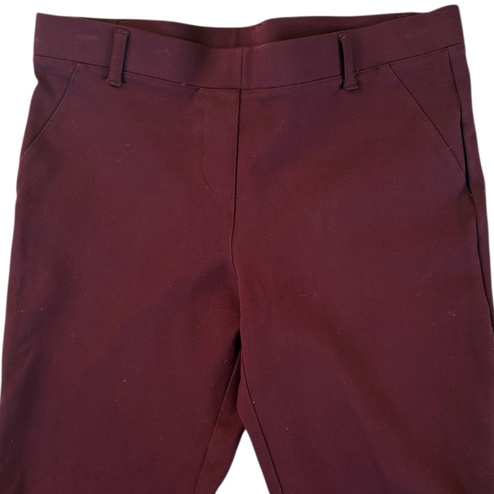 Quince Ultra-Stretch Ponte Straight Leg Pants Burgundy Size Medium - Picture 6 of 12